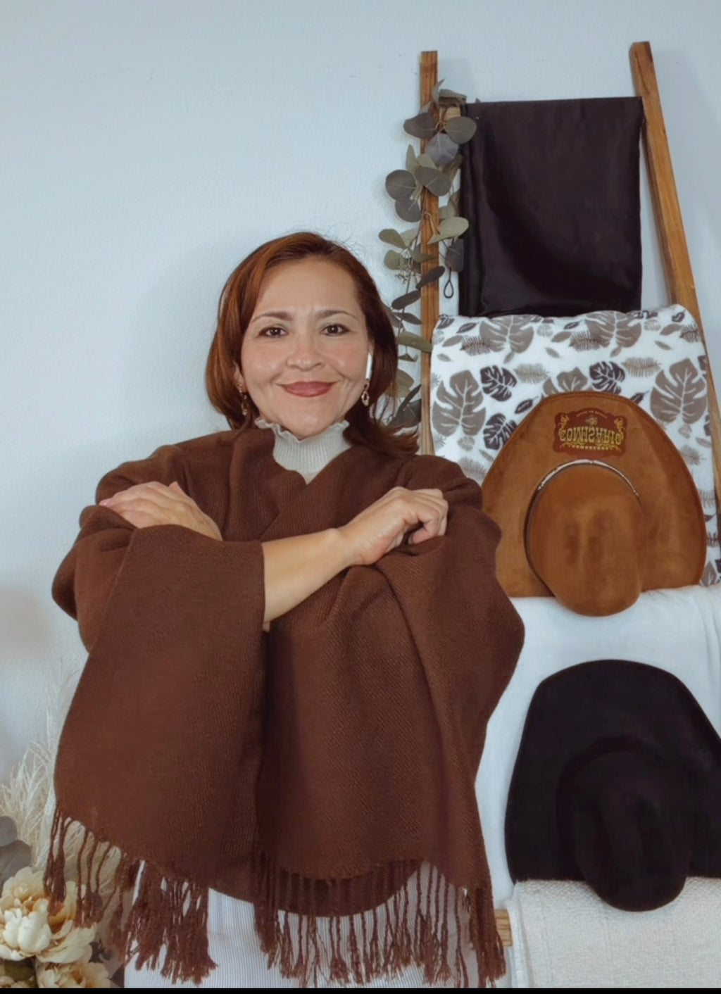 Mexican Artisan Shawl-Chocolate Brown-Soft & Cozzy/ Rebozo Mexicano Artesanal