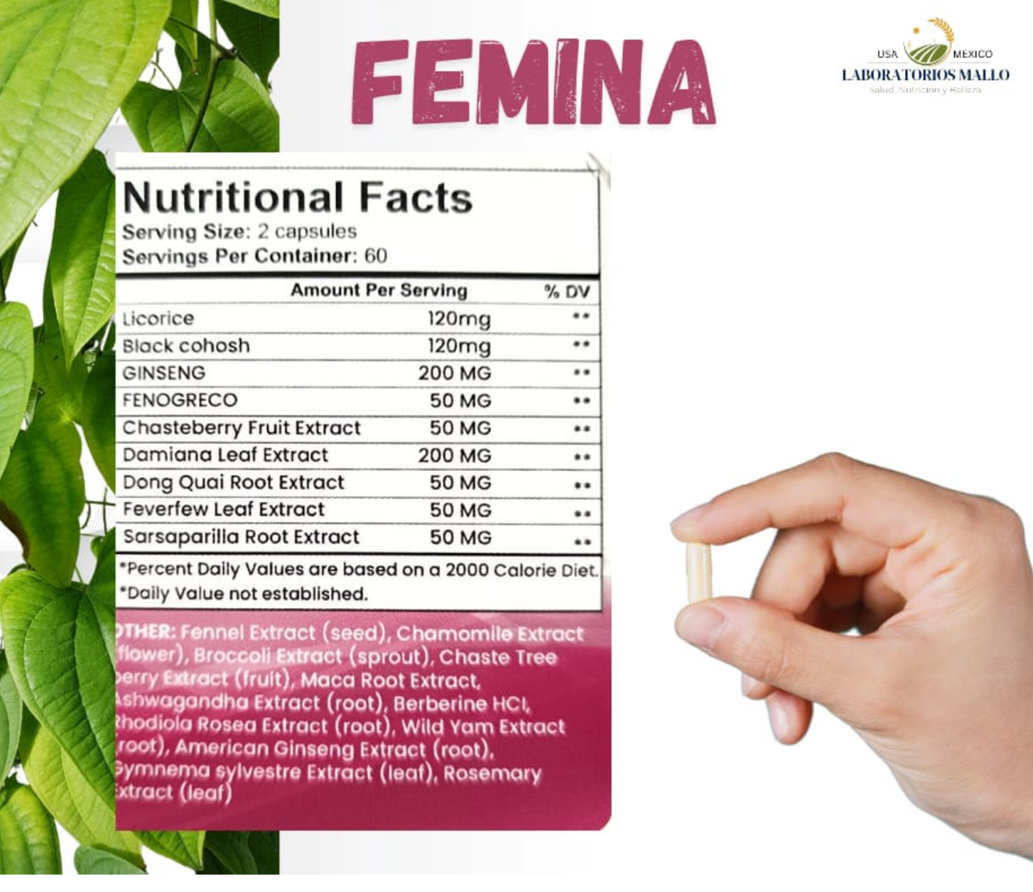 Femina Hormonas y Progesterona capsulas