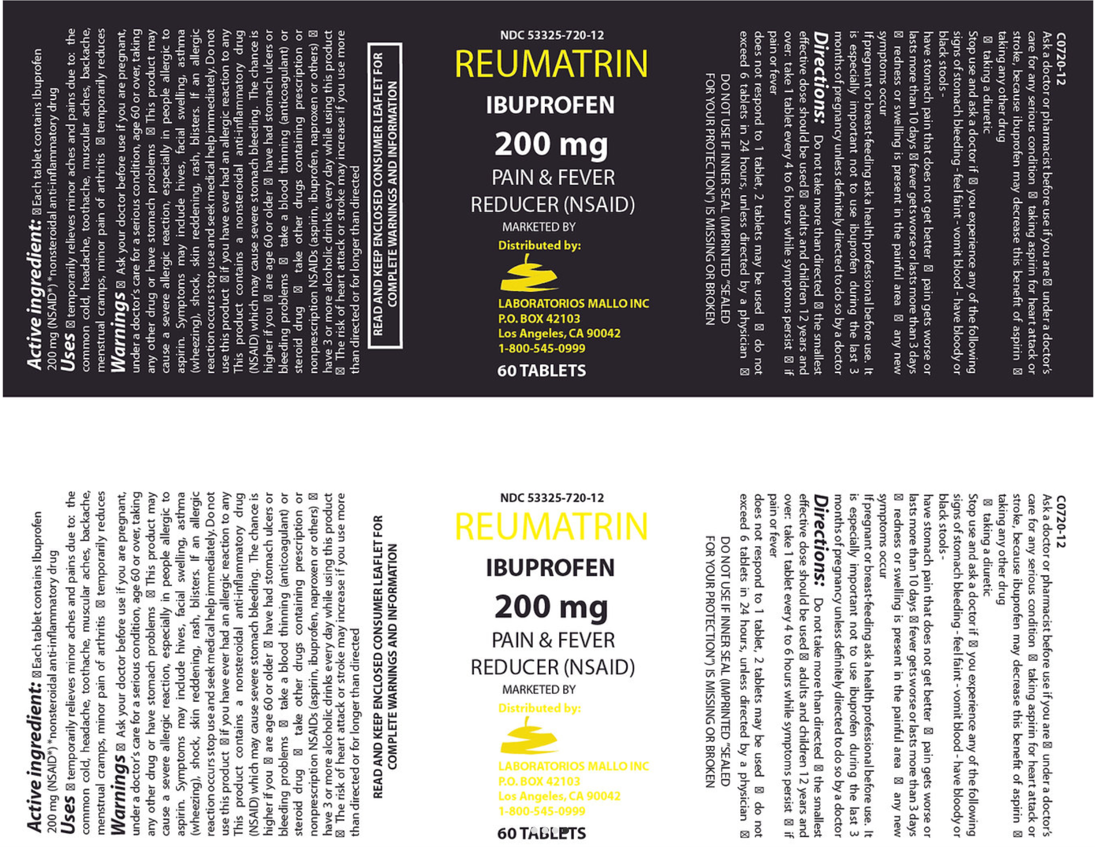 REUMATRIN 60 CAPS