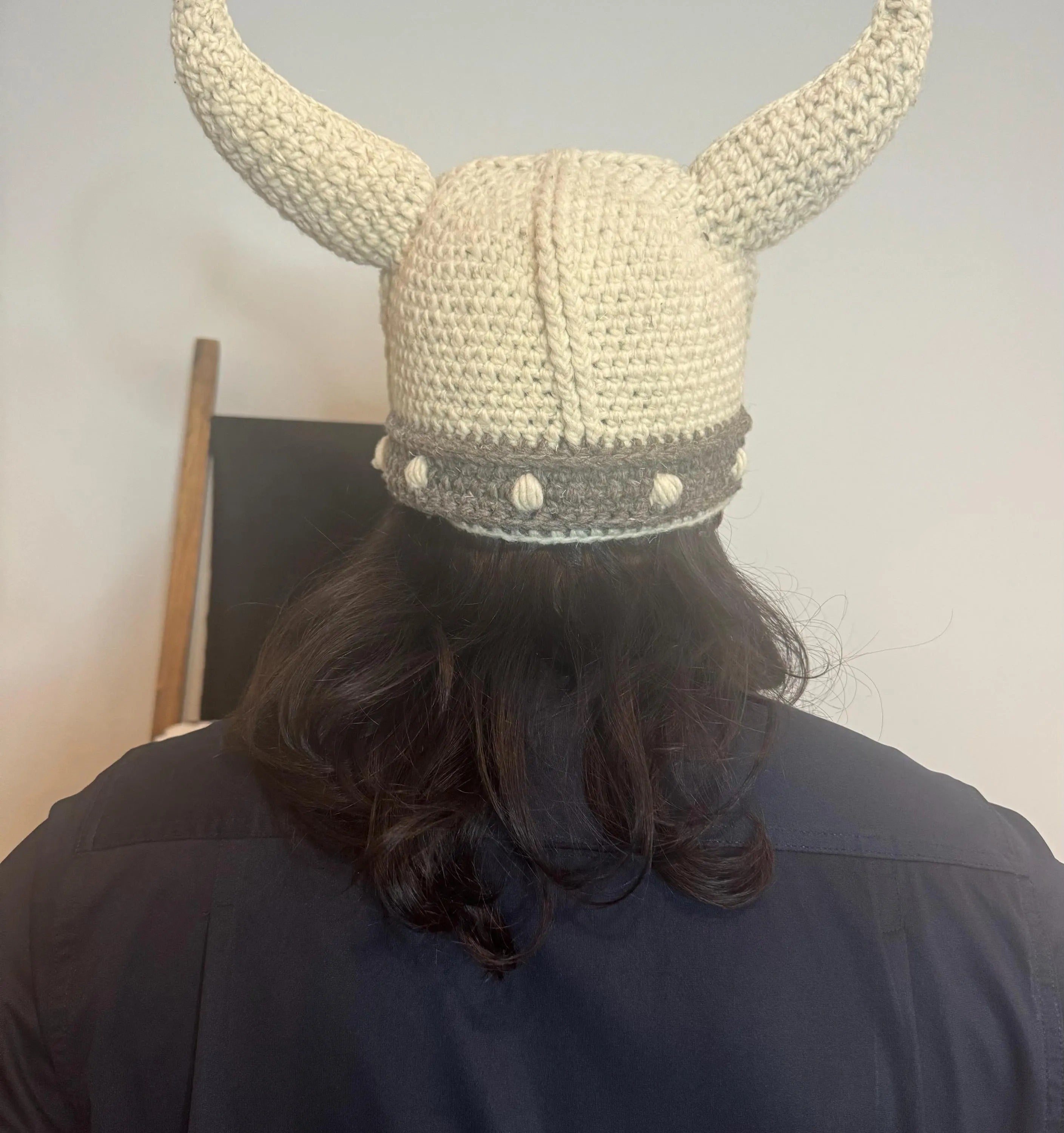 Handmade Viking Helmet Hat with Beard | Crochet Costume | Minnesota Vikings Fan Gift