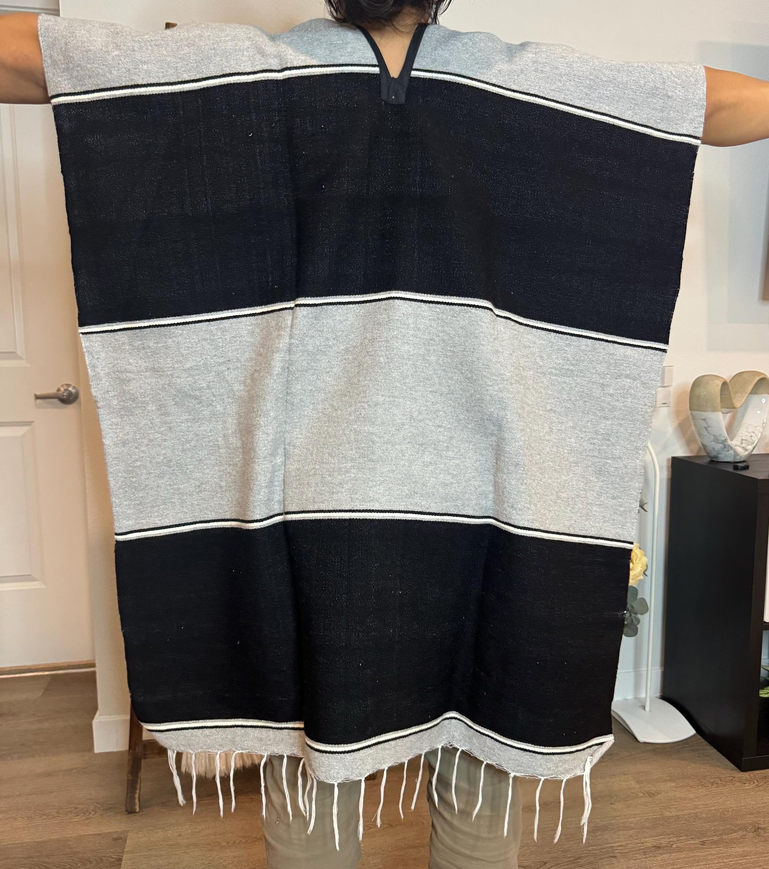 Handwoven Raiders Poncho | Mexican Artisan Clothing | Unisex | Handmade Gift